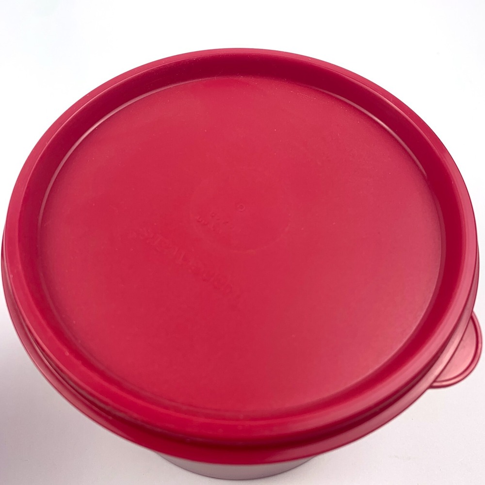 Tupperware Limited Edition Glitter Sparkle Red Canisters w/ Lids 2.5 Cups Lot 2 - Picture 8 of 15